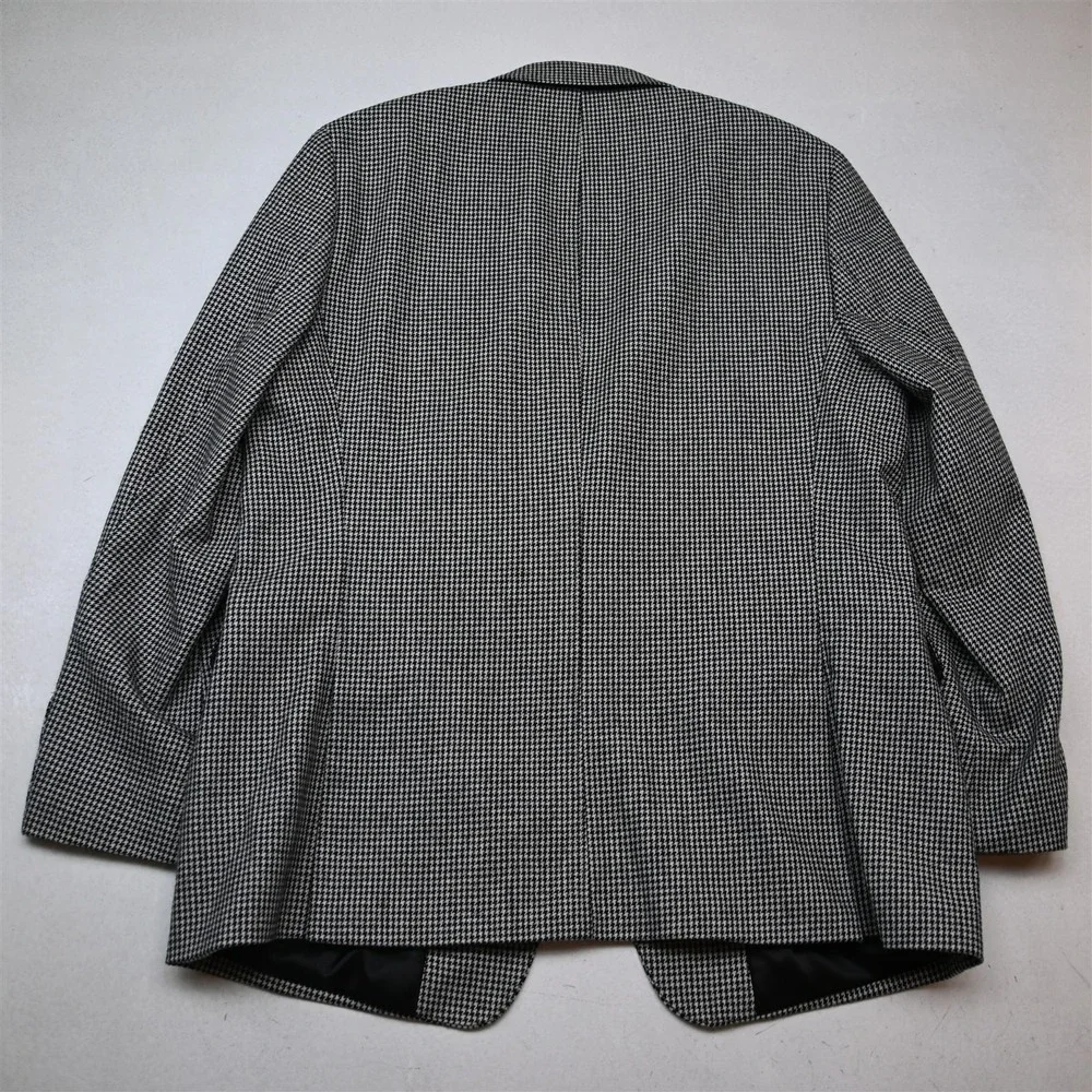 Banana Republic 44R 34x32 Houndstooth Wool Flannel Tailored Jacket Pants Suit